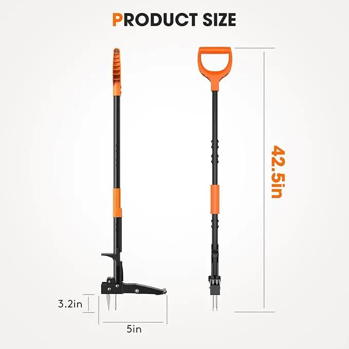 4-Claw Weed Puller Tool, 42" Stand Up Gardening Hand Weeding Tool, Upgraded Iron Claw Garden Weeder with D-Handle, Root Weeder Tool with Weed-Eject Design - Standing up Mowing is Easier by GreenHaven Gardens