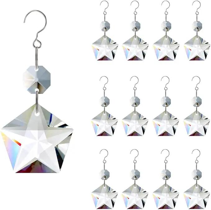 12pcs Crystal Suncatchers, Hanging Crystals Chandelier Prisms for Windows, Rainbow Maker Home Decoration by GreenHaven Gardens