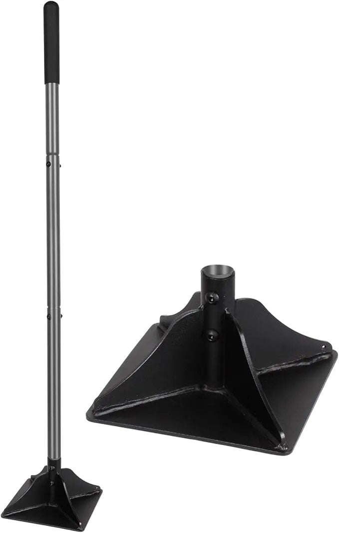 Walensee Steel Tamper with 48 inch Handle 8"x8" Garden Rubber Grip for Laborsaving All-Steel Heavy Duty Ideal Tool Leveling Ground Installing pavers and Repairing Blacktop by GreenHaven Gardens