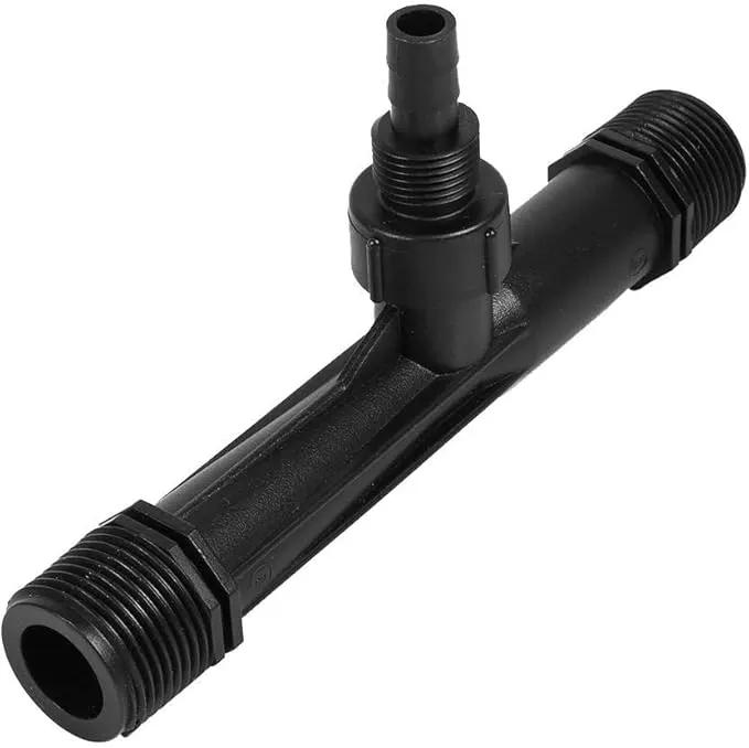 Fertilizer Injector Tube, Irrigation Venturi Fertilizer Injector, 1/2" 3/4” 1” Inch Agriculture Garden Fertilizer Mixer Injector Agriculture Tool Plastic Black(1 inch) by GreenHaven Gardens