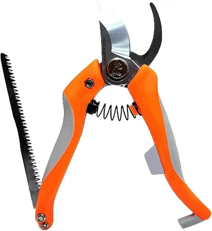 Pruning Shears, Hand Pruners, Garden Steel Cutter Clippers.Secateurs,Saw, Hand Pruner Secateurs,Jig Saw, Garden Scissors, Gardening Shears, Pruning Scissors,Garden Tools by GreenHaven Gardens