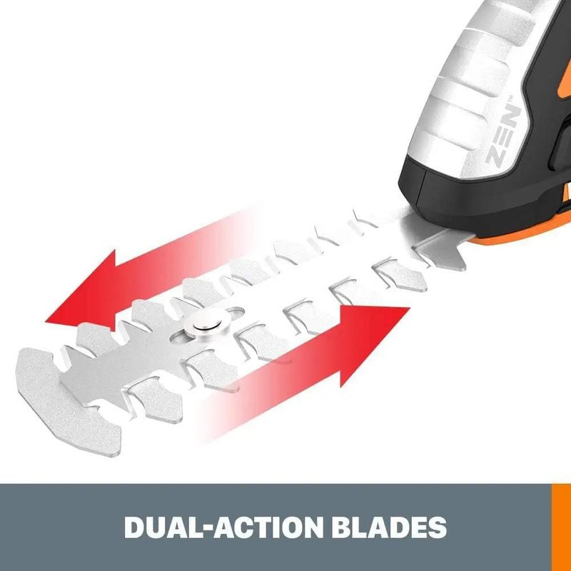 WORX WG801 20V 2 in 1 Cordless Hedge Trimmer, 4" Grass Shear & 8" Shrub Trimmer with 2 Blades, Battery & Charger Included by GreenHaven Gardens