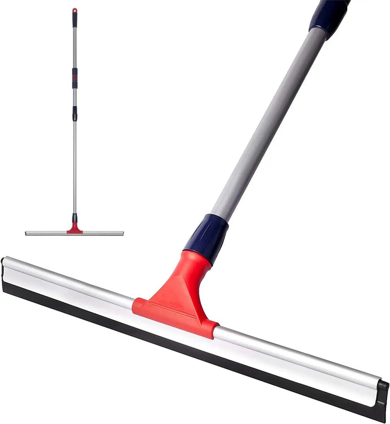 DSV Standard Professional Floor Squeegee for Concrete Floor, 24" Large Heavy Duty Squeegee for Floor, Squeegee Broom for Floor with Telescopic Handle 30”–57” for Tiles, Garage, Deck, Bathroom, Window by GreenHaven Gardens