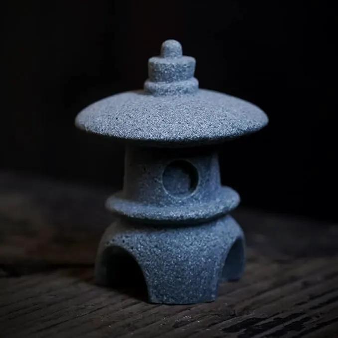 Miniature Fairy Garden Decoration Set,3 Japanese Lantern,10 Stepping Stone Mini Fairy Decor for Garden & Patio Micro Landscape Yard Bonsai Decoration by GreenHaven Gardens