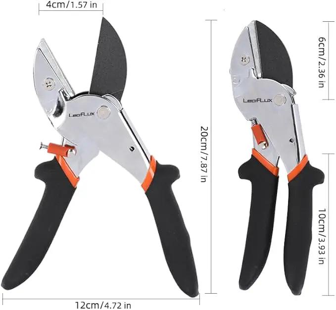 8" Professional Heavy Duty Anvil Pruning Shears with Anti-Rust SK-5 Blades, Garden Shears for Dry Stems and Small Branches, Gardening Scissors, Clippers for Wood, Non-Slip Handle. | LFXP1108S by GreenHaven Gardens