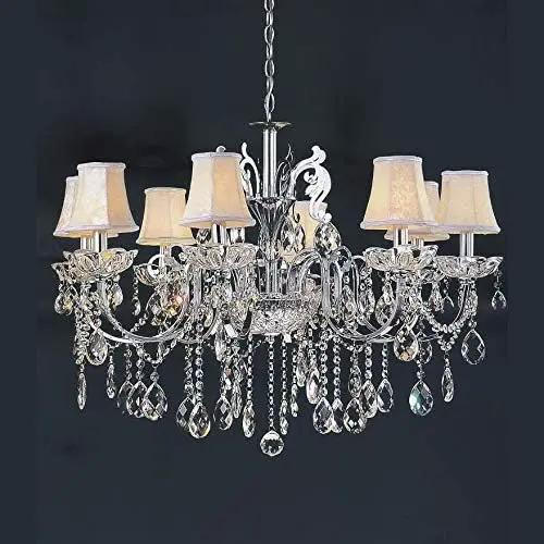 16 Pack 20" Hanging Crystals for Chandeliers Clear Teardrop Crystal Chandelier Pendants Parts Beads, Chandelier Crystals by GreenHaven Gardens