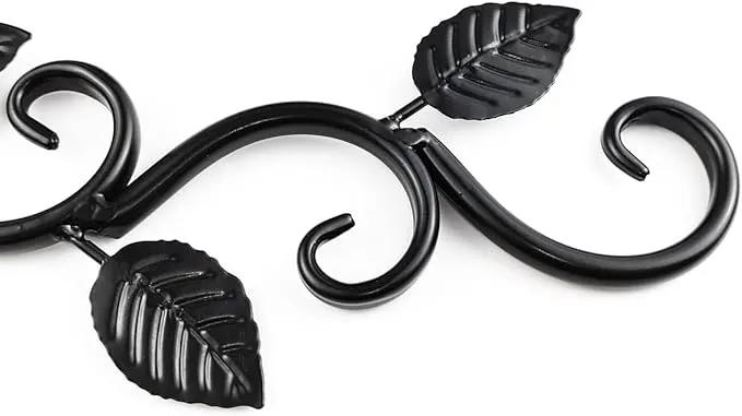NSBELL 4PCS Plants Hangers Outdoor Indoor Decor, Wall Hooks for Hanging Plant Bracket, Plant Hooks for Bird Feeder, Wind Chime, Lights, Lanterns (Black-4PCS) by GreenHaven Gardens