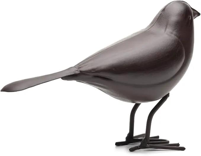 Decorative Small Nostalgia Style Cute Bird Art Iron Sculpture Figurine Home & Office & Garden Decoration, Rust/Brown (American Robin) by GreenHaven Gardens