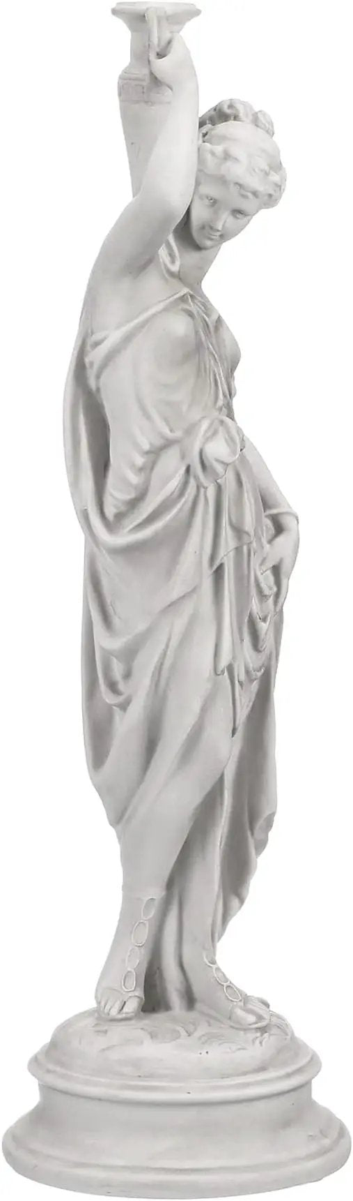 Design Toscano Dione the Divine Greek Water Woman Indoor/Outdoor Garden Statue, Medium, 22 inches tall, Cast Stone Resin, Antique Stone Finish by GreenHaven Gardens