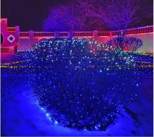 OZS 2PACK 164ft 400LED Extendable Blue Christmas String Lights Indoor/Outdoor, Waterproof 8 Modes Green Wire Christmas Tree Lights for Wedding Christmas Decorations (Blue Light) by GreenHaven Gardens
