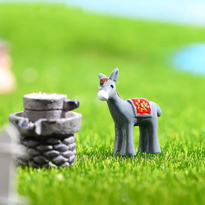 MAOMIA 20pcs Miniature Donkey Figurines Easter Cake Toppers, Mini Donkey DIY Craft Plant Pot Fairy Garden Landscape Decor Ornament by GreenHaven Gardens