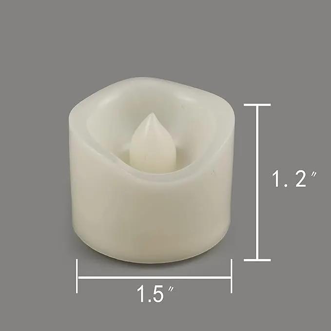 CANDLE CHOICE Battery Operated Flameless Tea Lights Small Bright Flickering LED Electric Fake Votive Tealight Candles Halloween Pumpkin Lights Wedding Christmas Decorations Table Centerpieces 6 PCS by GreenHaven Gardens