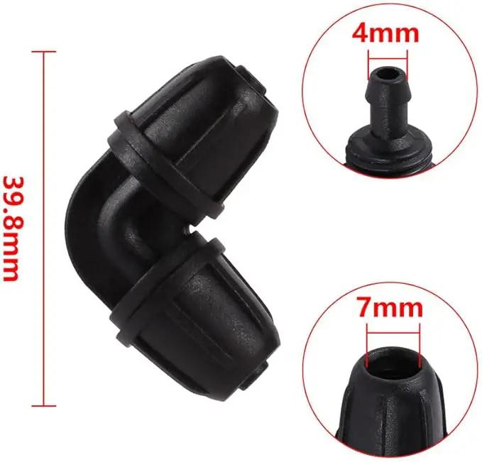 20 Pack Quick-Connect Locking 1/4" Drip Irrigation Elbow Coupling Connectors, Corner Fittings for 1/4 Inch Irrigation Tubing, Drip Kit (Elbow - 20 Pack) by GreenHaven Gardens