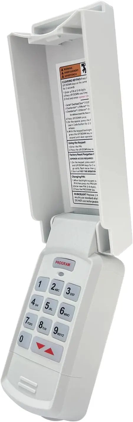 Universal Garage Door Opener Keypad Compatible with Genie/Liftmaster/Chamberlain/Craftsman/Linear/Wayne Garage Door Opener Keypad Replacement Both Works for DIP Switch and Smart Learn Button by GreenHaven Gardens