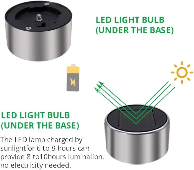 Solar Lights Outdoor Waterproof, Stainless Steel LED Landscape Lighting Outdoor Solar Lights for Outside Solar Garden Lights for Pathway, Walkway, Patio, Yard, Lawn - 12 Pack (Warm White) by GreenHaven Gardens