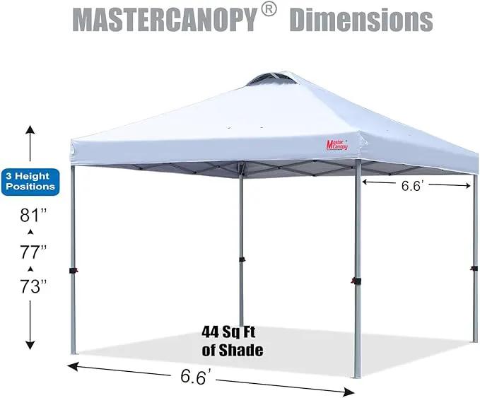 MASTERCANOPY Durable Pop-up Canopy Tent with Roller Bag (White) by GreenHaven Gardens