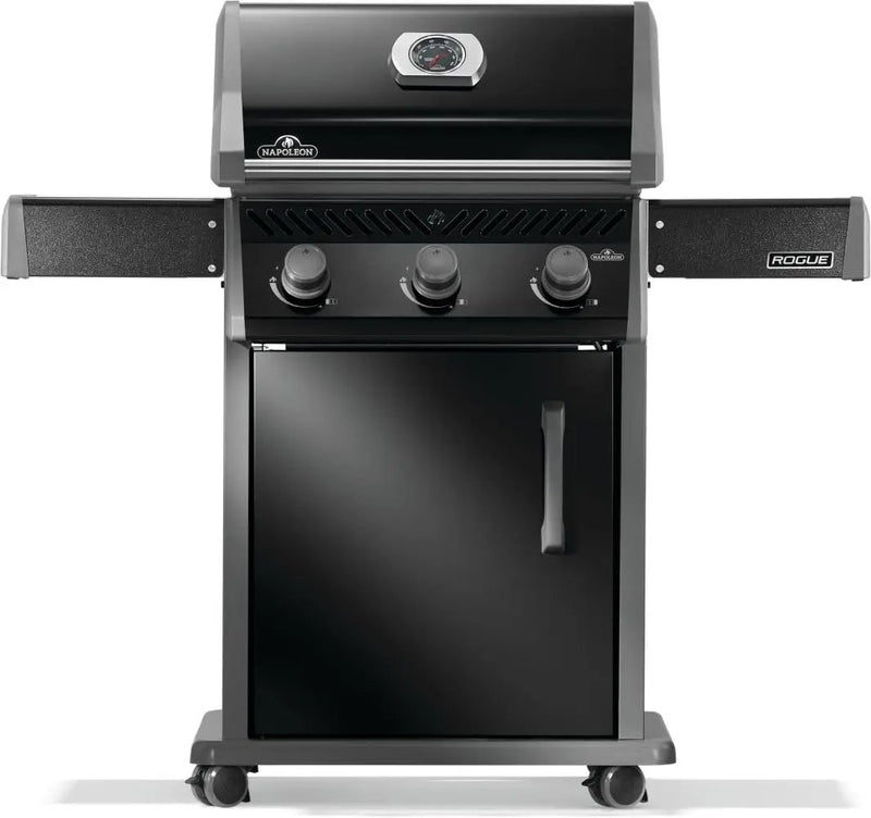 Napoleon Rogue 425 Natural Gas Grill, Black, Durable 3-Burner Outdoor BBQ by GreenHaven Gardens