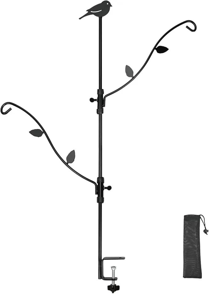 Deck Bird Feeder with Multi-Hooks and Adjustable Branches for Porch by GreenHaven Gardens