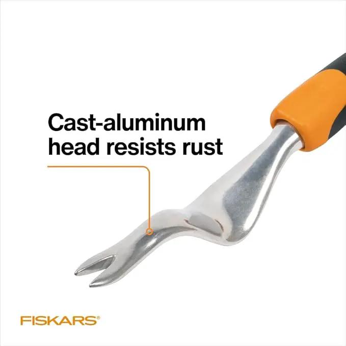 Fiskars Ergo Weeder Tool for Weeding, Heavy Duty Gardening Hand Tool with Ergonomic Handle and Hanging Hole for Storage, Remove Weeds and Roots like Dandelions and Thistles by GreenHaven Gardens