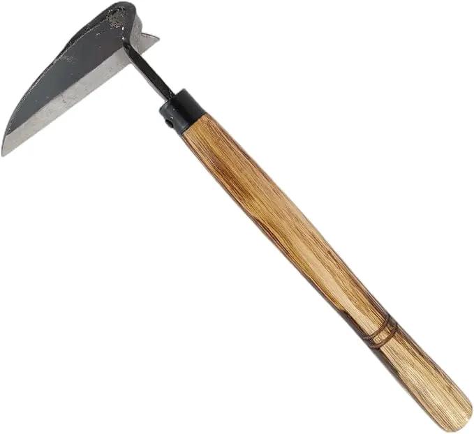 BOHAI Weeding Sickle, Japanese Style Sickle Garden Hoe Hand Weeder Tool Very Sharp Edge(Full Size) by GreenHaven Gardens