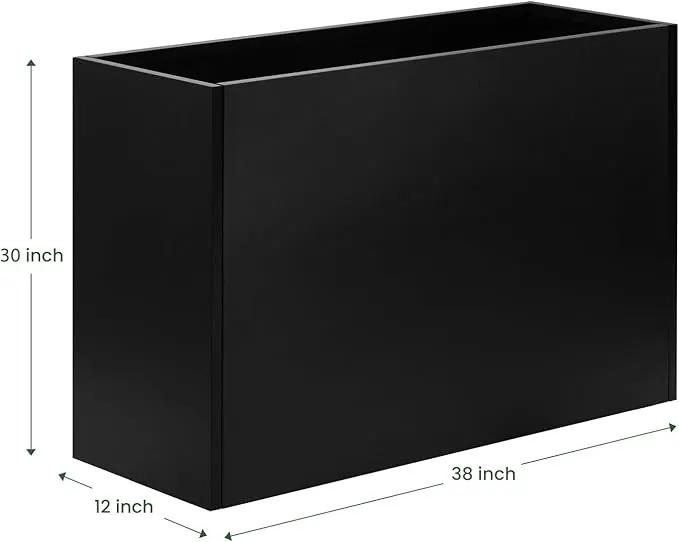 Adjustable Metal Planter Box 38” x 12” x 30”, Steel Garden Box with Smart Drainage, Heavy-Duty Plant Container Powder-Coated Steel - Perfect for Garden, Patio & Balcony Decor by GreenHaven Gardens