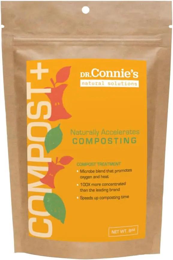 Dr. Connie’s Compost Plus 100x Concentrated Natural Compost Accelerator | Fast-Acting Microbe Blend for Indoor & Outdoor Bins, Tumblers, and Piles | Odour Control & Rapid Decomposition by GreenHaven Gardens