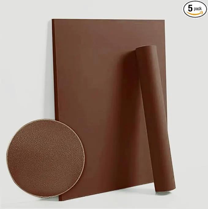 Dimoon 236''x17.7'' Brown Peel and Stick Wallpaper Contact Paper Modern Self Adhesive Wall Paper Removable Renter Friendly Textured Solid Color Shelf Cabinet Vinyl Roll (236''x17.7'',Orange Brown) by GreenHaven Gardens