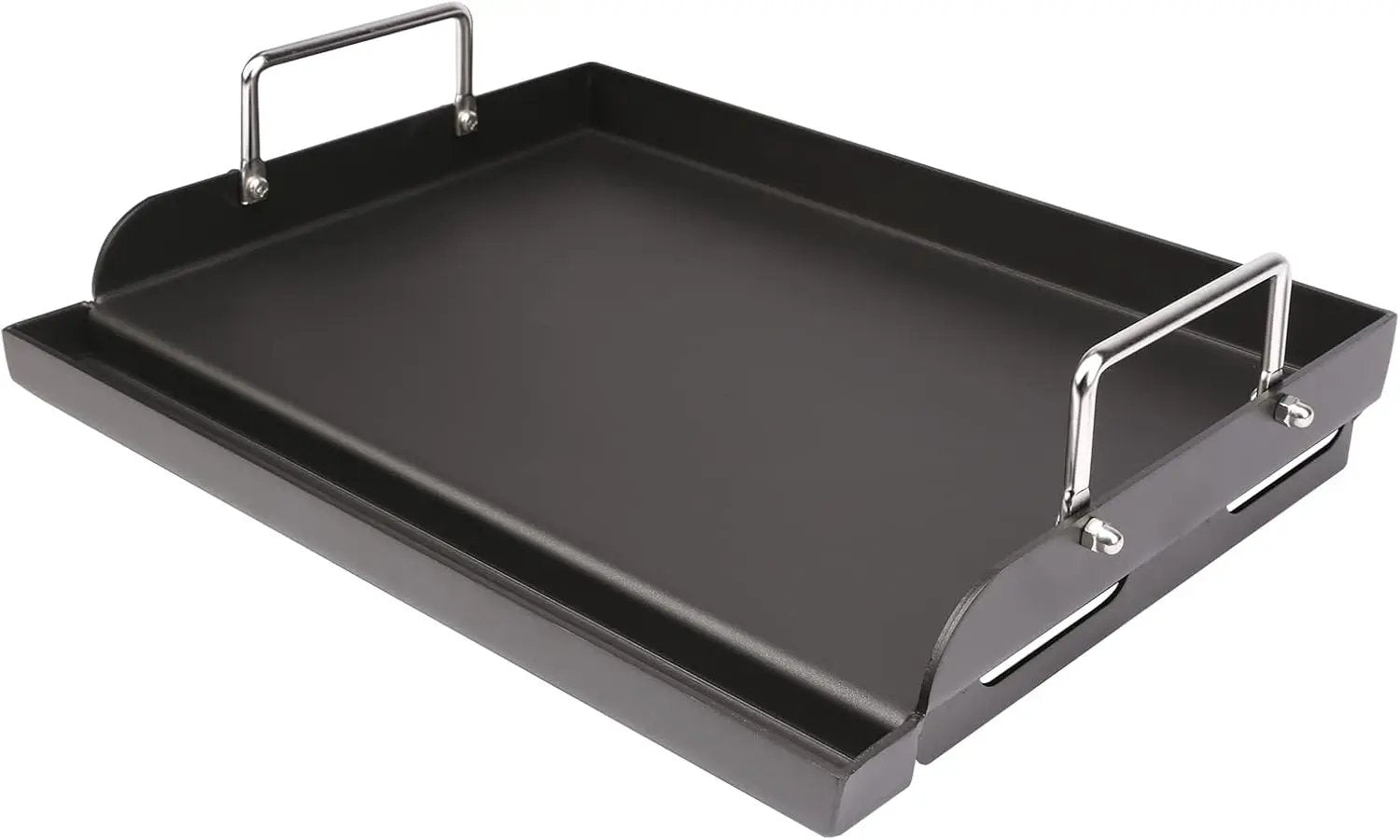 Griddle for Gas Grill, Flat Top Cast Iron Griddle Insert for Outdoor Gas Grill, 17" x13" Nonstick Coating Cooking Skillet Pan Teppanyaki for Weber Charbroil Camp Chef and Gas/Charcoal/Electric Grill by GreenHaven Gardens