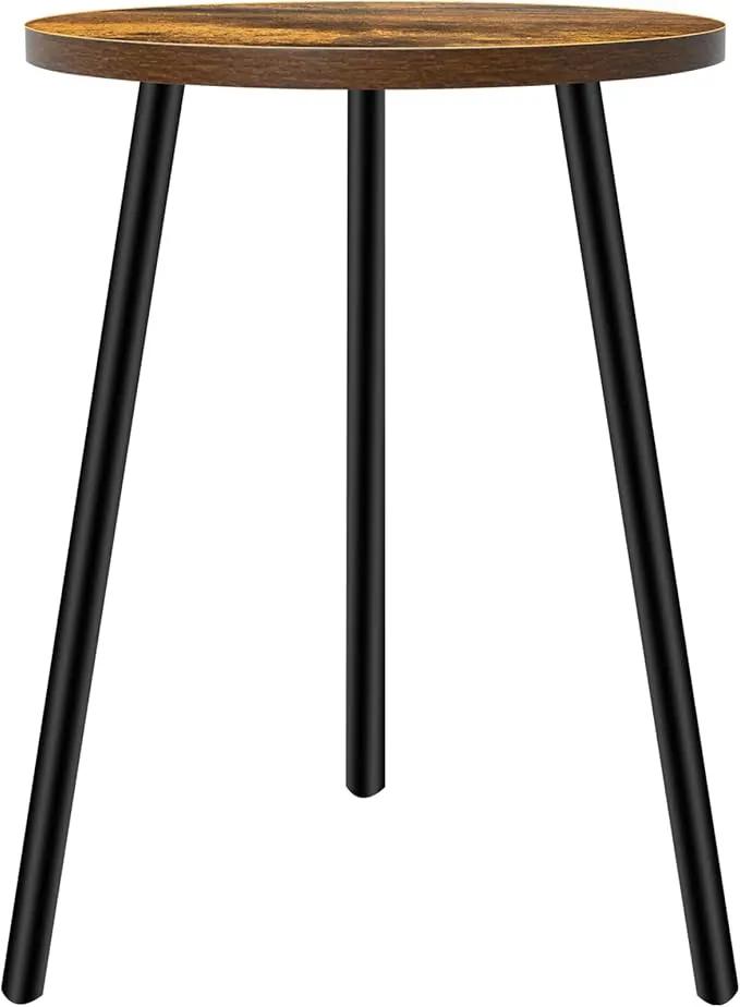 Plant Stand Indoor, Modern Plant Stands for Indoor Plants, Single Flower Stand with Round Wooden Board for Living Room, Balcony, Deck by GreenHaven Gardens