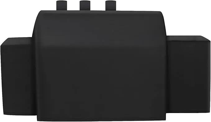 Grill Cover for Char-Griller 3-Burner Dual Fuel Expandable Propane Gas and Charcoal Outdoor Polyester Grill and Smoker Cover, Heavy Duty Waterproof UV Resistant Cover, Outdoor BBQ Accessories by GreenHaven Gardens