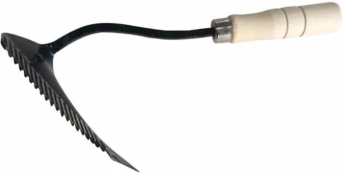 GARASANI Sawtooth Hand Plow Hoe Korean Style Ho-Mi - Best Organic Gardening (Sawtooth) by GreenHaven Gardens