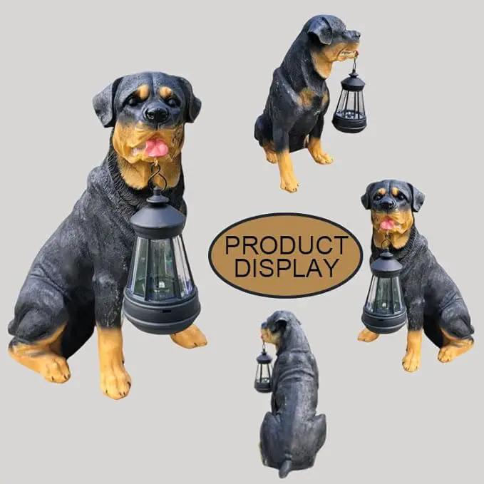NASKY The Resin Handicraft Solar - Powered Hanging Lamp in The Shape of A Simulated Puppy of The Courtyard is Suitable for Places Such As Courtyards, Gardens and Balconies (Ronaway Dog) by GreenHaven Gardens