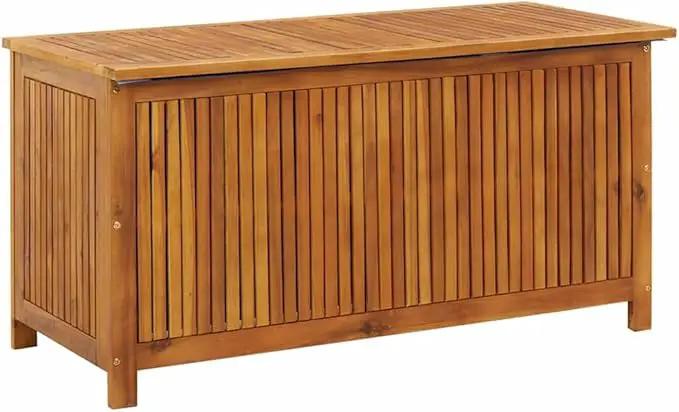 vidaXL Outdoor Storage Box - Wooden Deck Cabinet for Patio/Garden with Water-Resistant Lining, Farmhouse Style by GreenHaven Gardens