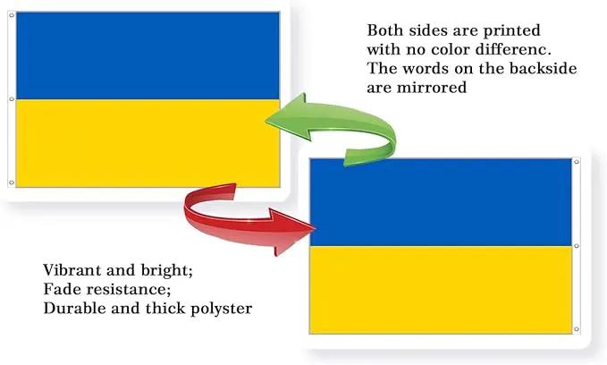 Ukraine Extra Large Flag 8x12FT Giant Ukrainian National Polyester Flag With 3 Grommets For Patriotic Ukrainian Themed Festival Events Party Decoration (Ukraine, 8x12FT) by GreenHaven Gardens
