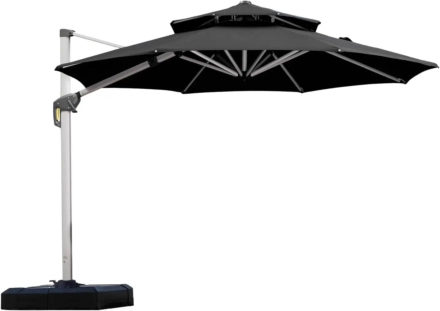 PURPLE LEAF 10 Feet Patio Umbrella Outdoor Round Umbrella Large Cantilever Umbrella Windproof Offset Heavy Duty Sun for Garden Deck Pool Patio, Black by GreenHaven Gardens