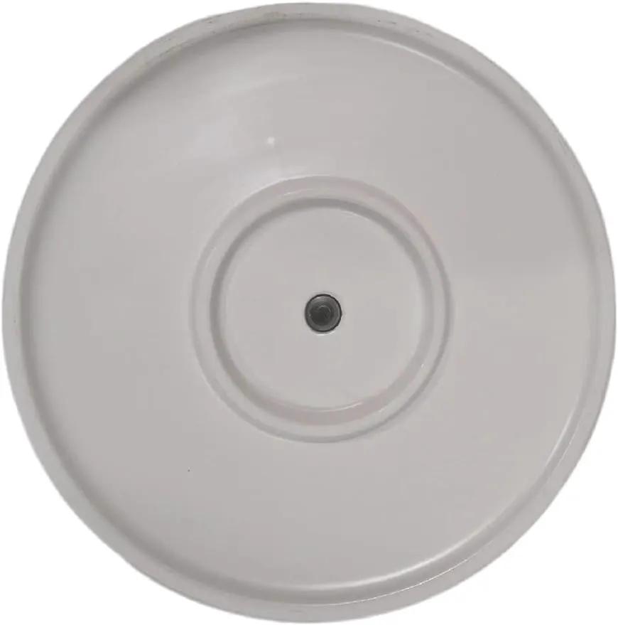 Amazon Basics Fluted Ceramic Round Planter, 10-Inch, White by GreenHaven Gardens