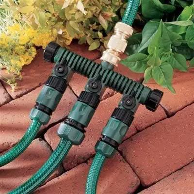 Plastic Hose Faucet Manifold by GreenHaven Gardens