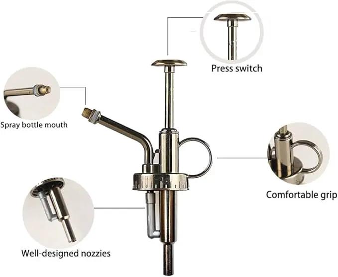 Sprayers Watering Nozzles, Plastic Bronze Top Pump, Replacement for Glass Plant Mister Spray Bottle by GreenHaven Gardens