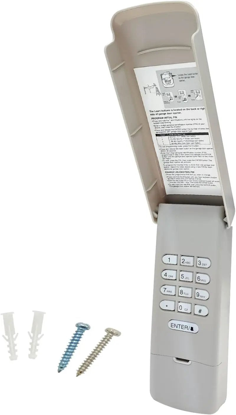 Garage Door Opener Keypad for Liftmaster Chamberlain Craftsman Garage Door Opener, Replace Wireless Keypad 877MAX Keyless Entry with 315/390 MHZ Learn Button Produced Since 1993 by GreenHaven Gardens
