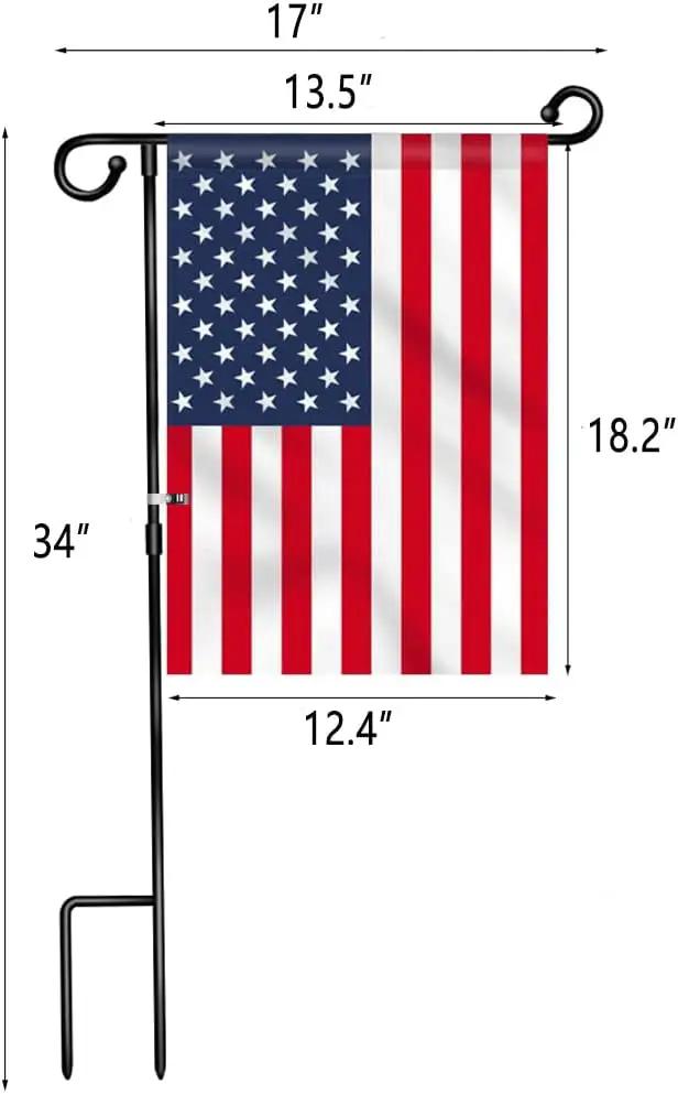 Garden Flag Stand Holder 10 Pack Garden Flag holder for 12 x 18 Inches Flags with Anti-Wind Clip for Outdoor Garden Yard Lawn by GreenHaven Gardens