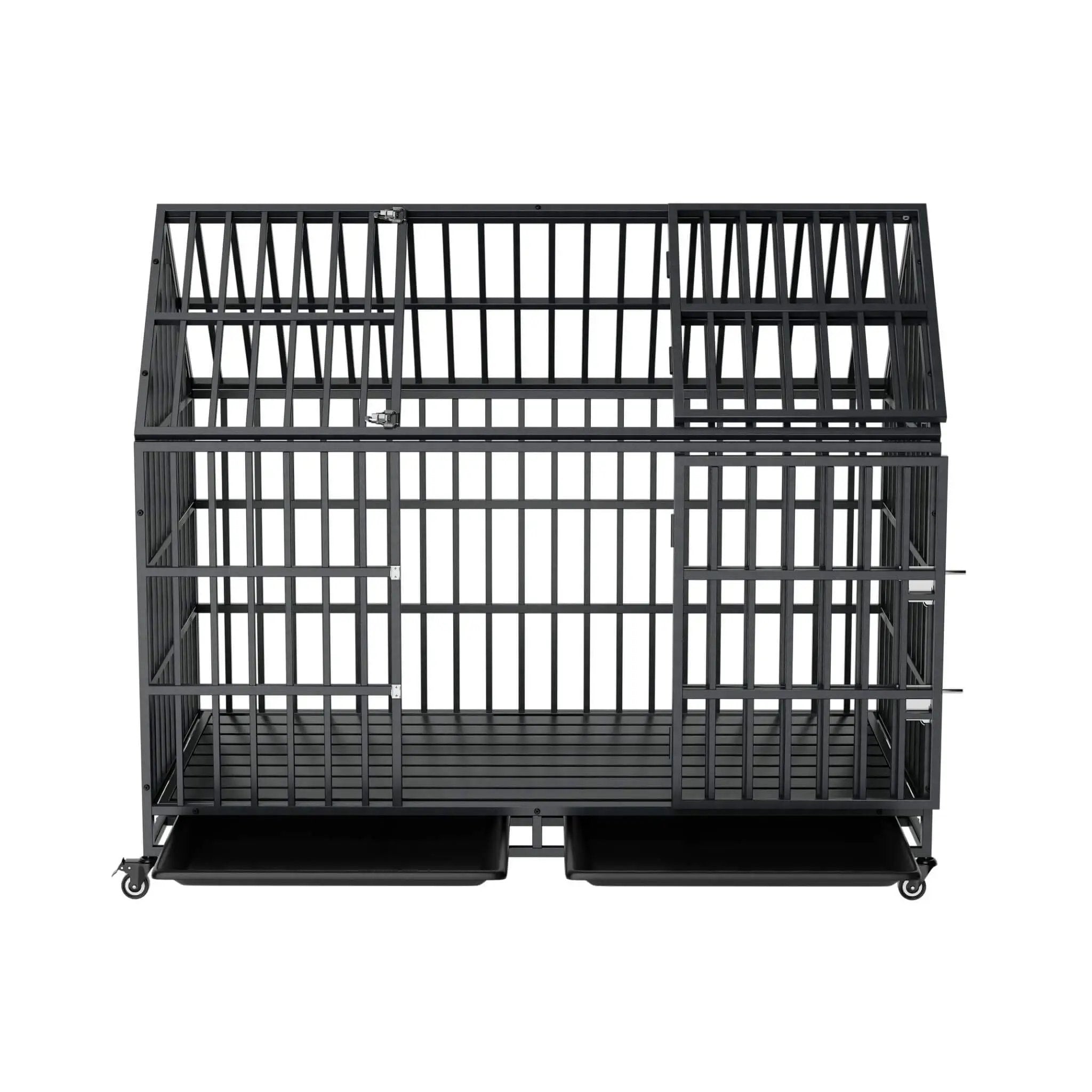 52-Inch Heavy-Duty Dog Crate With Roof Top Escape Proof Design (SAK90267) by SAKSBY WHOLESALE