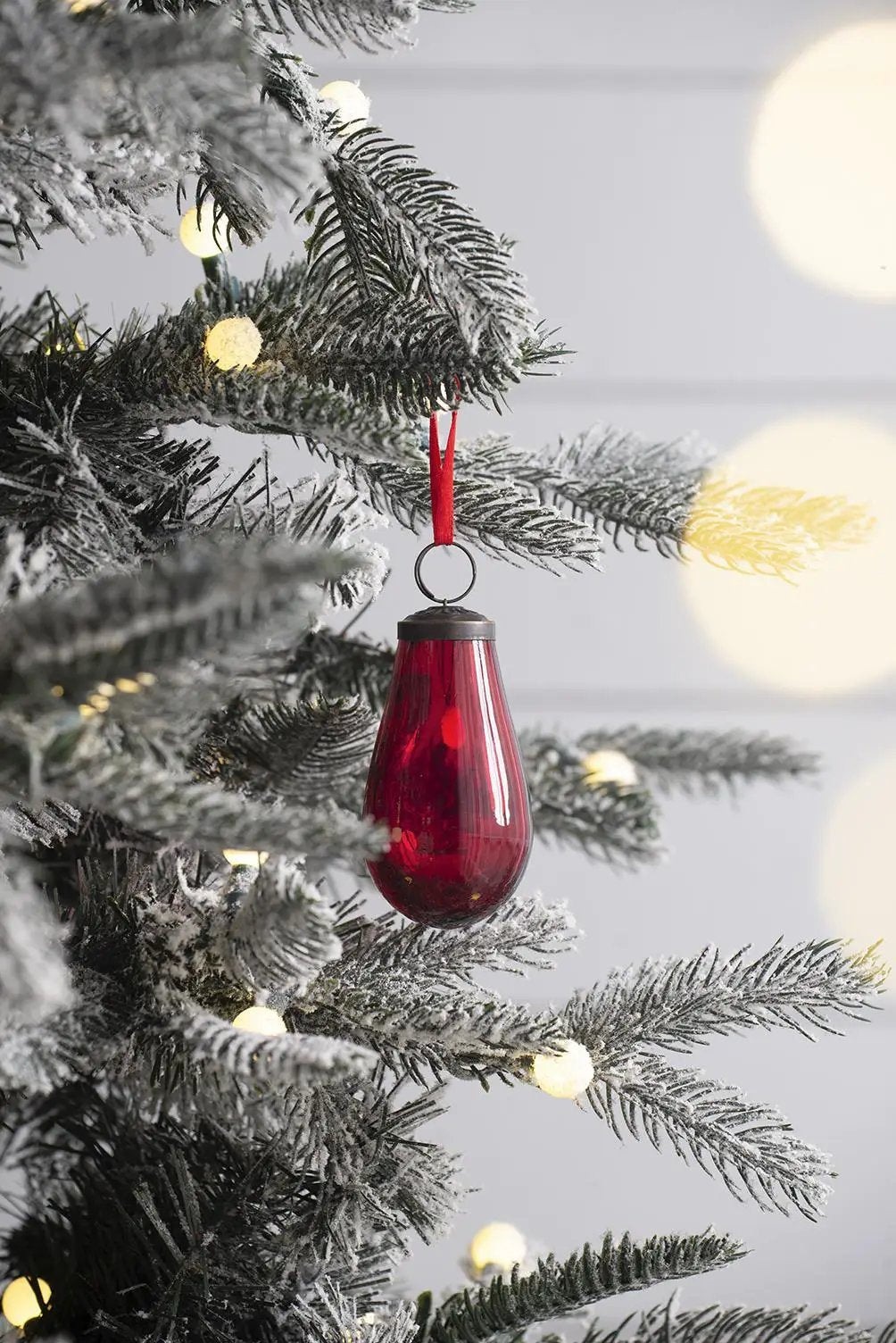 Luster Tear Drop Ornament, Glass Decorative Hanging Christmas Tree Ornaments For Holiday Party Decorations (Set of 12) by Unique Piece Furniture
