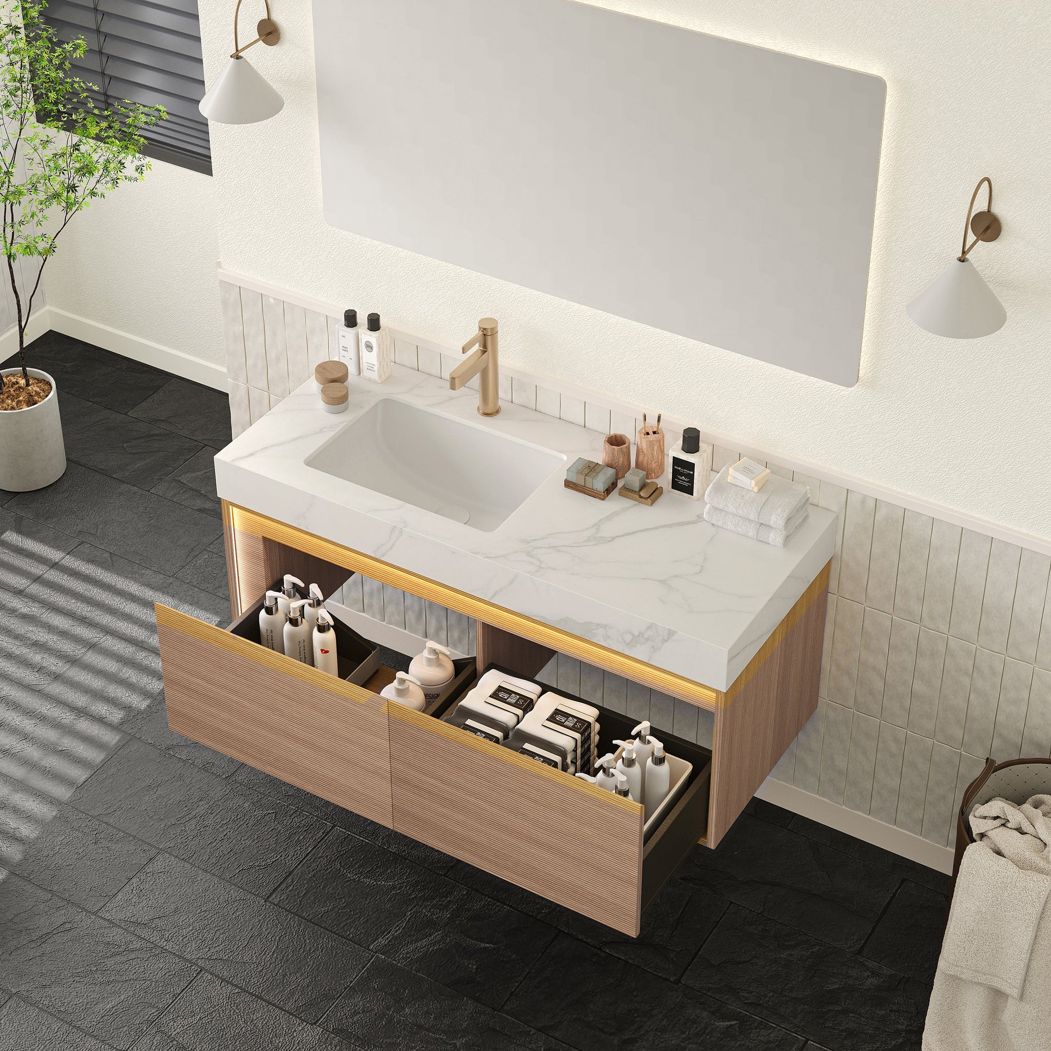 NYAH 48'' Bathroom Vanity & Sink by HouseOfZazla