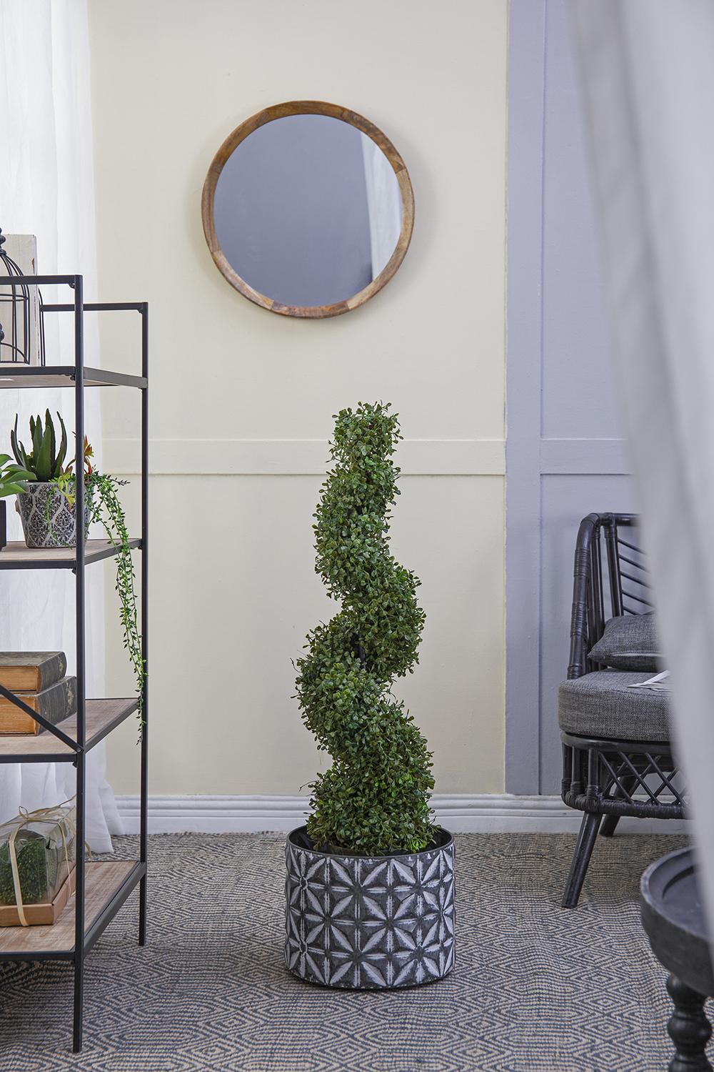 7.5x7.5x35" 3 Foot Tall Artificial Spiral Boxwood Tree by HouseOfZazla