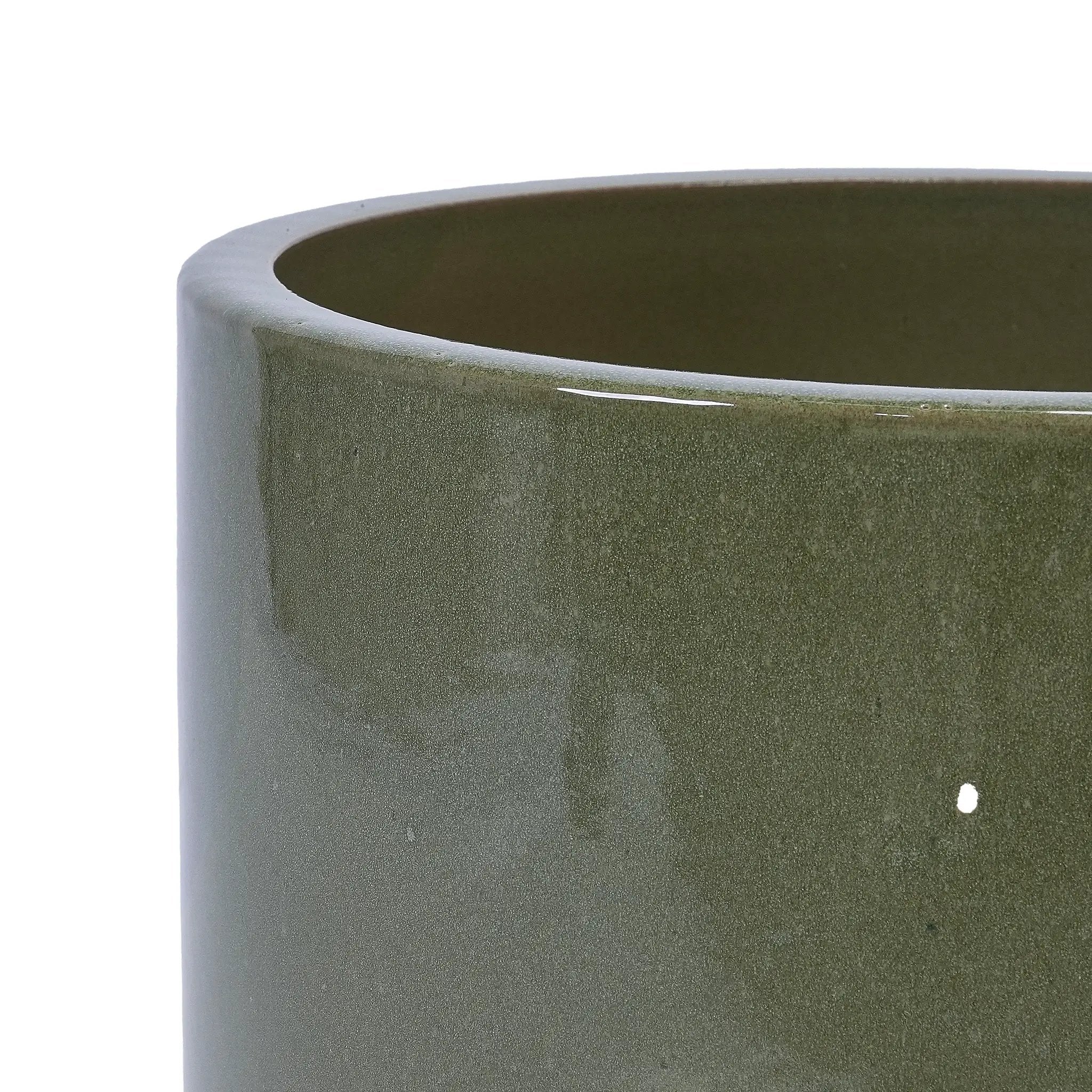 3 Pieces Ceramic Flowerpot Set - Antique Light Green by HouseOfZazla