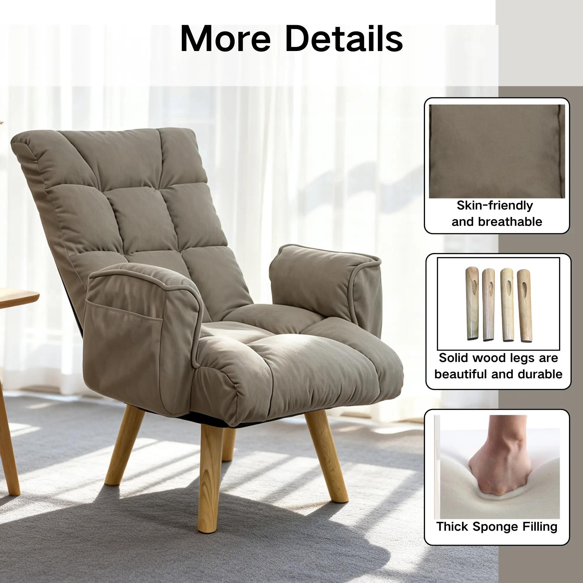 Rotatable Adjustable Back Lazy Sofa Lounge Chair by HouseOfZazla