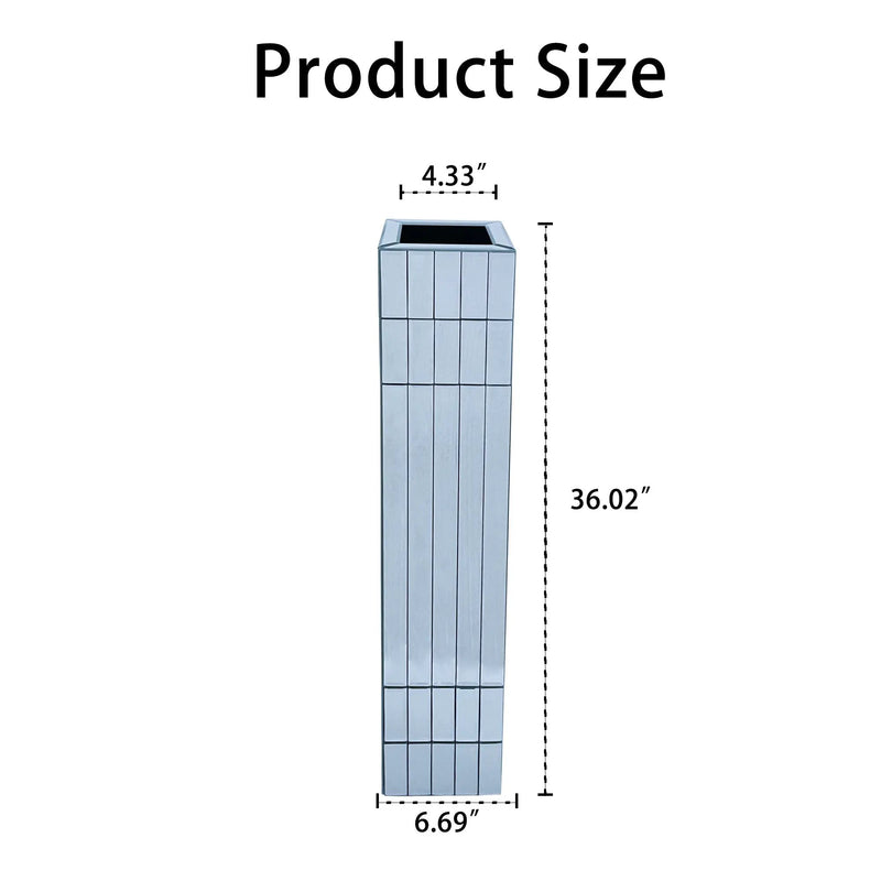 36.02" Tall Mirrored Floor Vase by HouseOfZazla