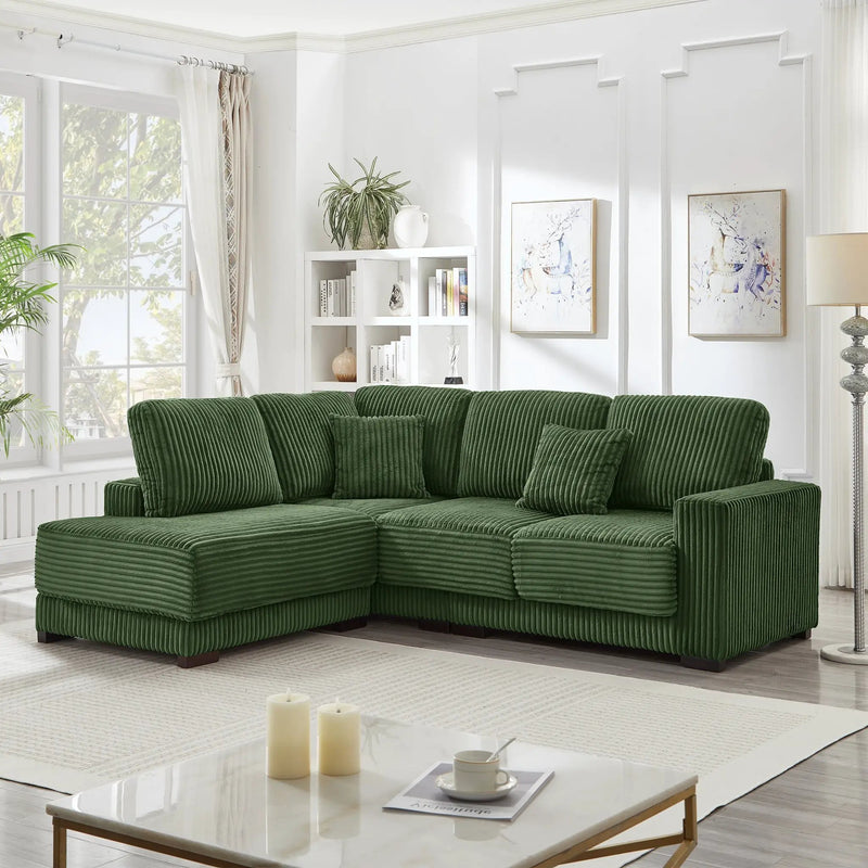 93" Sectional Sofa, L Shaped Sofa Couch by HouseOfZazla