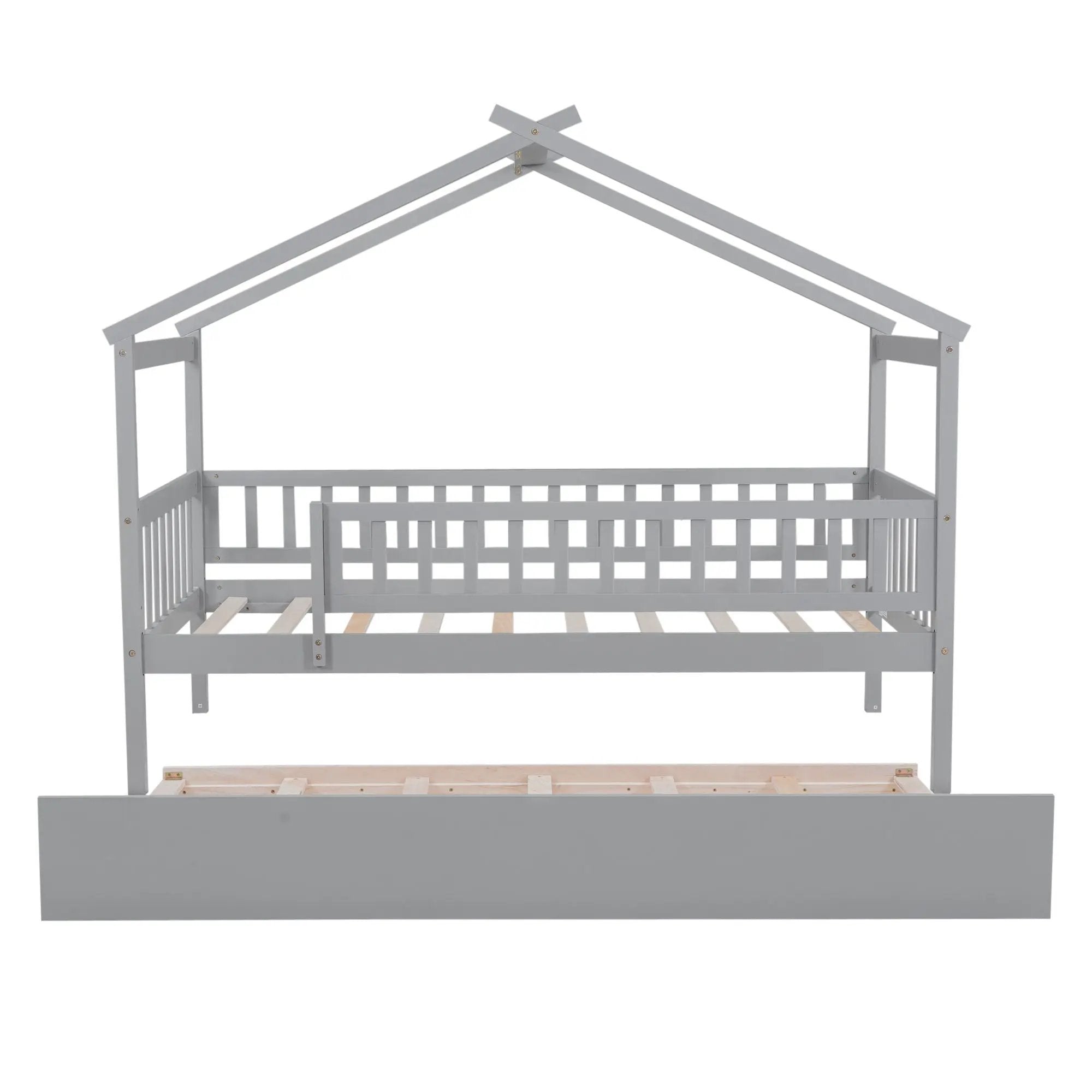Creativity House Bed With Twin Size Trundle by Unique Piece Furniture