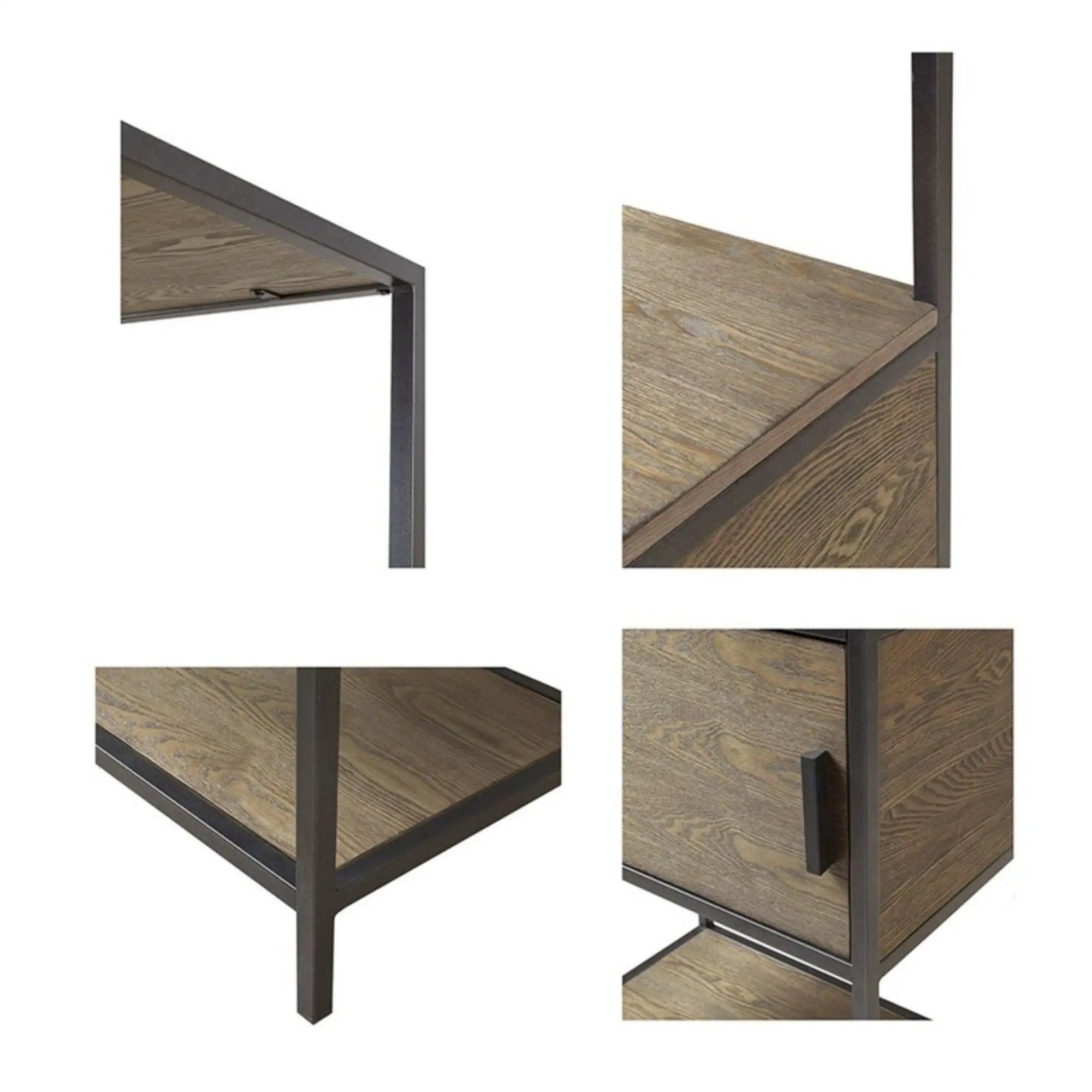 Darley - 3 Shelf Bookcase With Storage Cabinet - Gray by HouseOfZazla